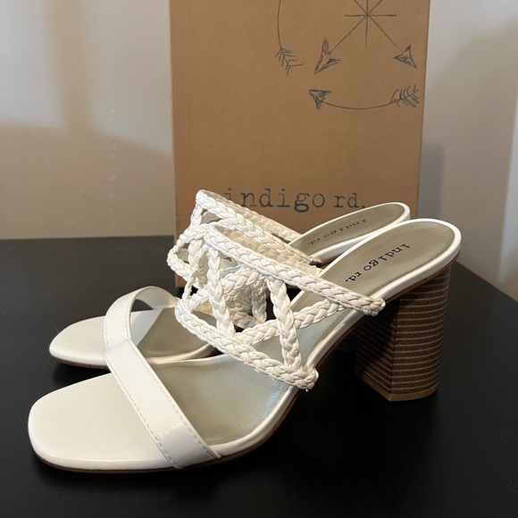 indigo rd. Apricot Woven Heels NWT - Picture 5 of 14